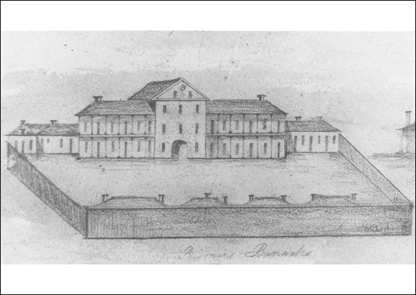 Site of the convict barracks